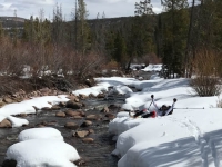 Tom showing off his creek cross skills