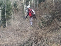 Skiing NW Couloir of Twin Peaks